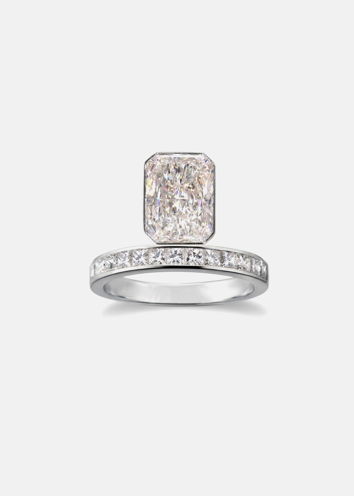 2 CT Round Halo & Pave Lab Grown Diamond Engagement Ring