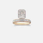 2 CT Round Halo & Pave Lab Grown Diamond Engagement Ring