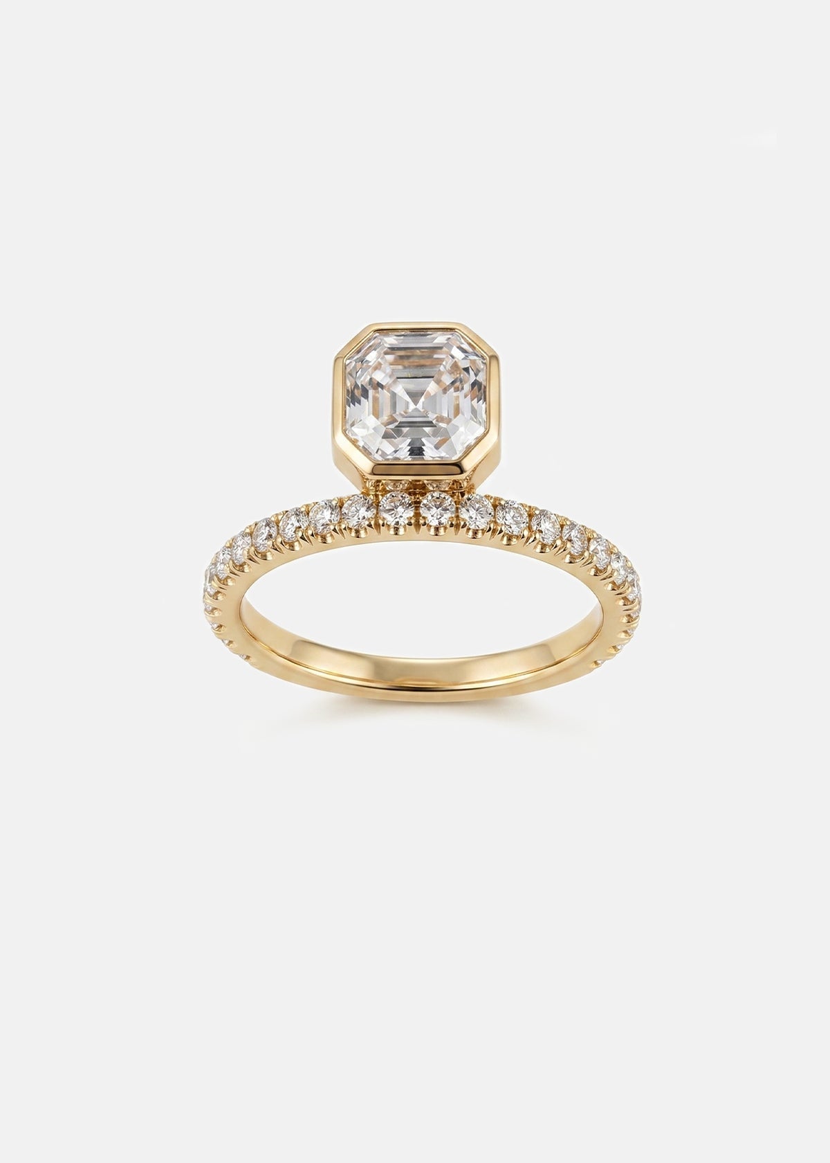 2 CT Round Halo & Pave Lab Grown Diamond Engagement Ring
