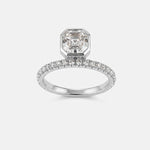 2 CT Round Halo & Pave Lab Grown Diamond Engagement Ring
