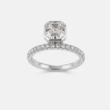 2 CT Round Halo & Pave Lab Grown Diamond Engagement Ring