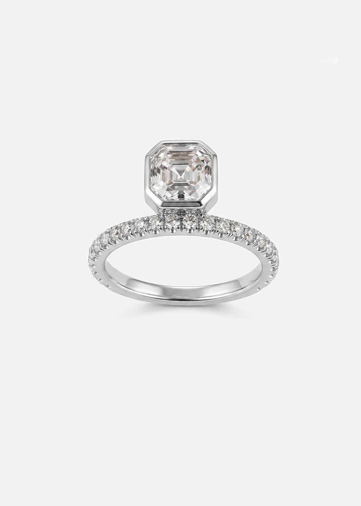 2 CT Round Halo & Pave Lab Grown Diamond Engagement Ring