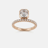 2 CT Round Halo & Pave Lab Grown Diamond Engagement Ring