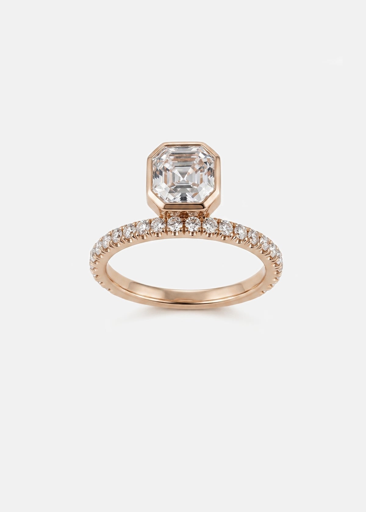 2 CT Round Halo & Pave Lab Grown Diamond Engagement Ring