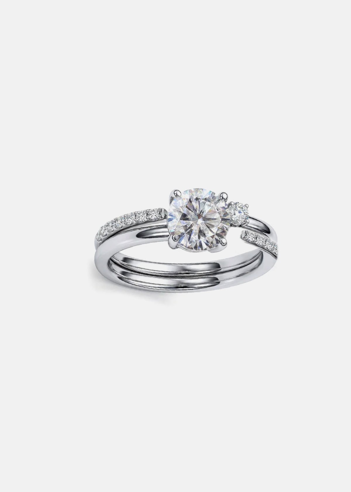 0.3 TCW Round Half Eternity Lab Grown Diamond Wedding Band