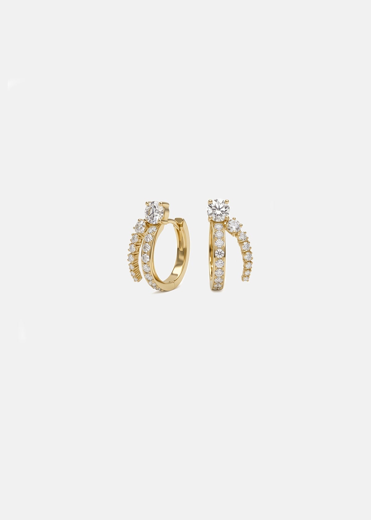 2 CT Round Halo & Pave Lab Grown Diamond Earring