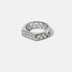 2 TCW Round Halo & Pave Lab Grown Diamond Mens Wedding Band