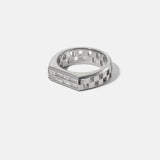 2 TCW Round Halo & Pave Lab Grown Diamond Mens Wedding Band