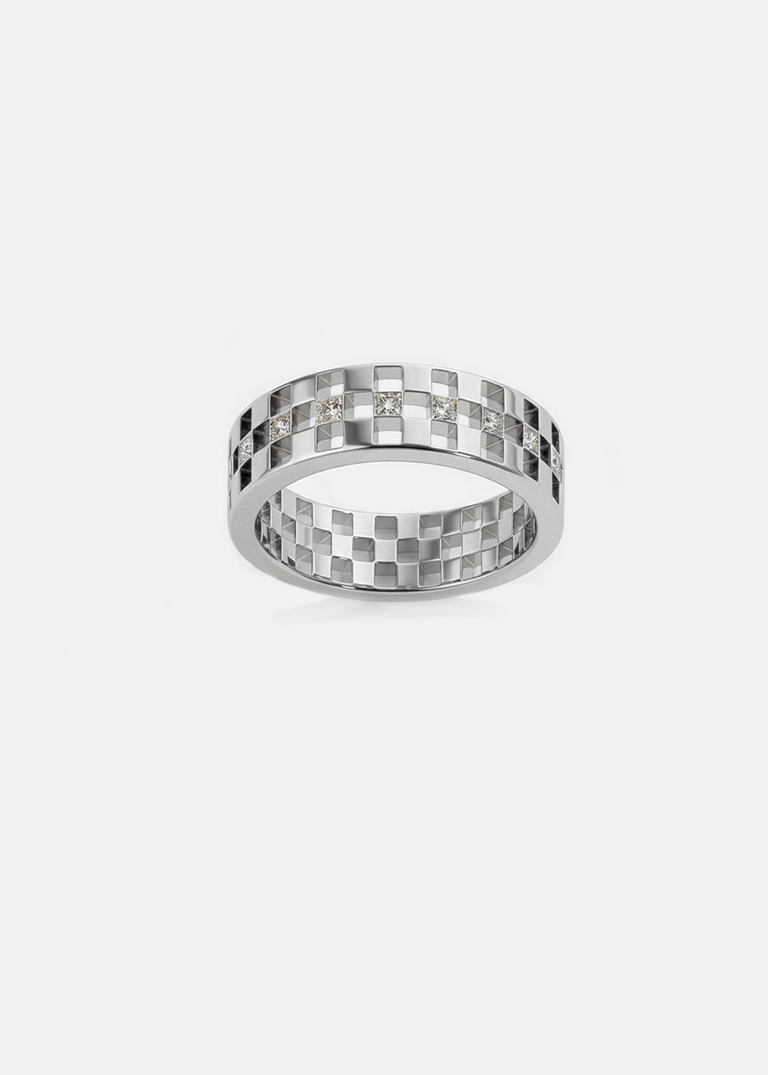 2 TCW Round Halo & Pave Lab Grown Diamond Mens Wedding Band