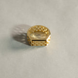 2 TCW Round Halo & Pave Lab Grown Diamond Mens Wedding Band