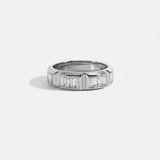 2 TCW Round Halo & Pave Lab Grown Diamond Mens Wedding Band