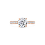 1.5 CT Round Cut Pave CVD F/VVS1 Diamond Engagement Ring 5