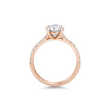 1.5 CT Round Cut Pave CVD F/VVS1 Diamond Engagement Ring 7