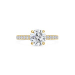 1.5 CT Round Cut Pave CVD F/VVS1 Diamond Engagement Ring 8