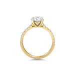 1.5 CT Round Cut Pave CVD F/VVS1 Diamond Engagement Ring 10