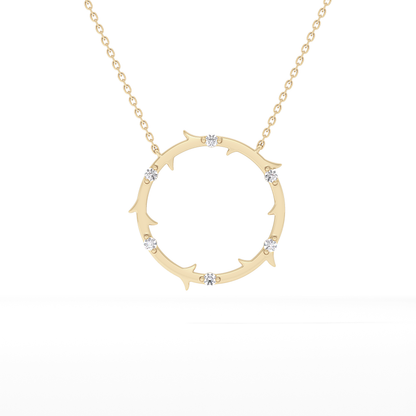 Classic 0.09 TCW Round Moissanite Diamond Necklace