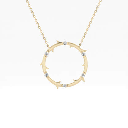 Classic 0.09 TCW Round Moissanite Diamond Necklace