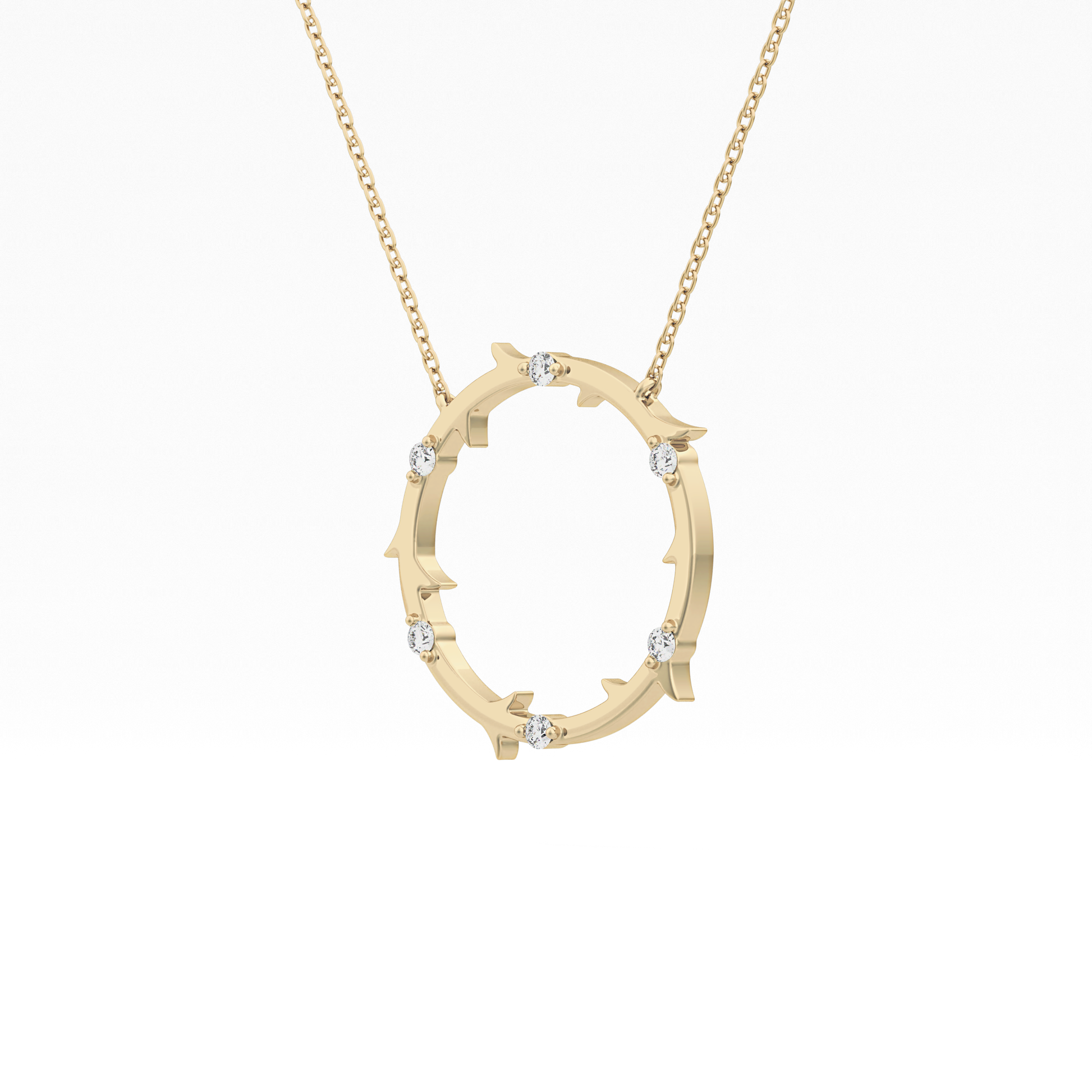 Classic 0.09 TCW Round Moissanite Diamond Necklace