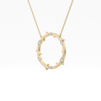 Classic 0.09 TCW Round Moissanite Diamond Necklace