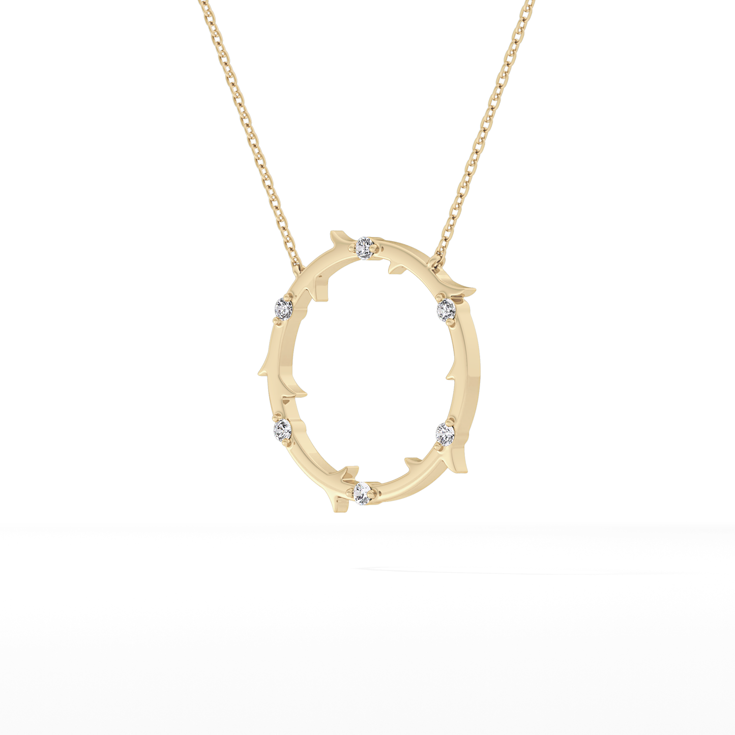 Classic 0.09 TCW Round Moissanite Diamond Necklace