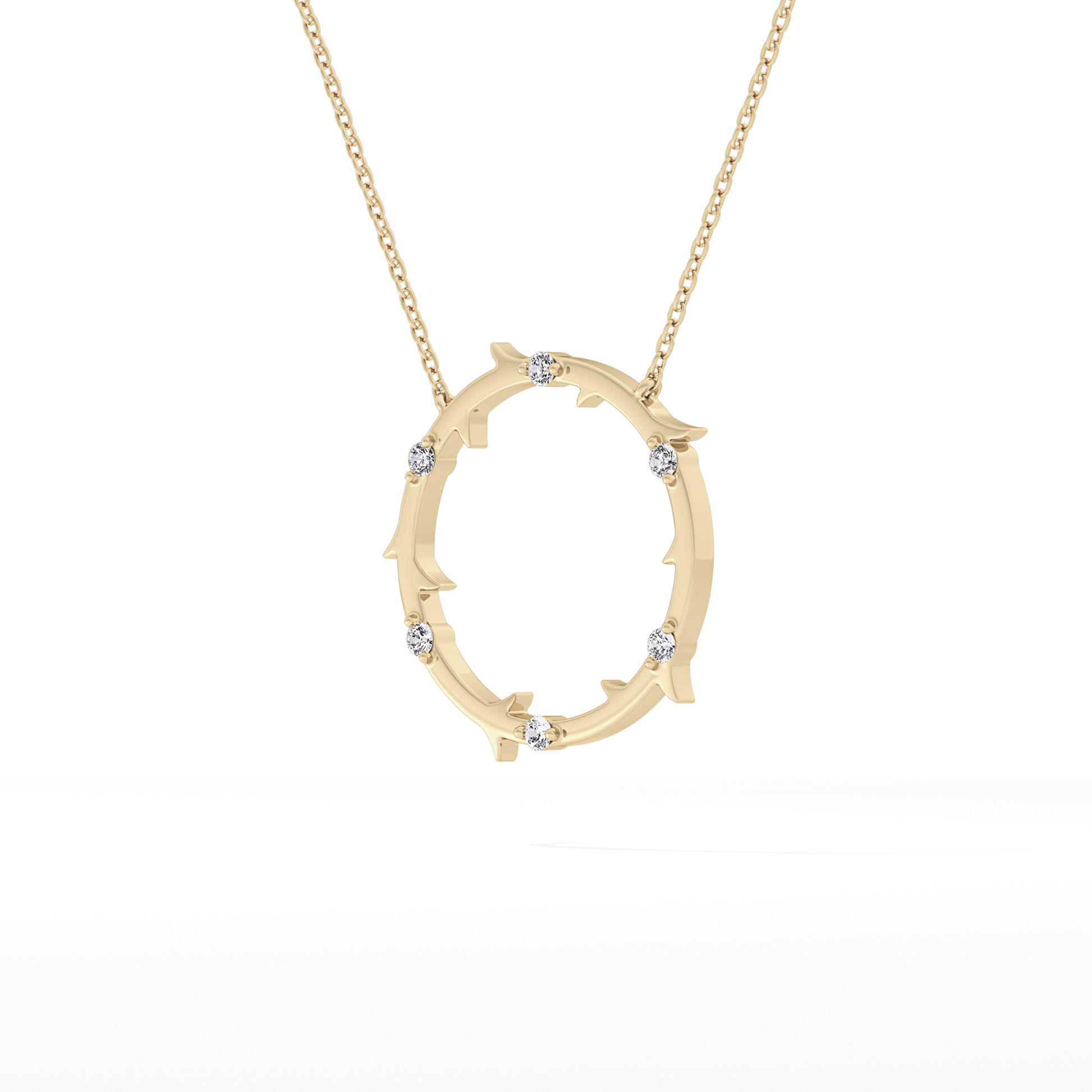 Classic 0.09 TCW Round Moissanite Diamond Necklace