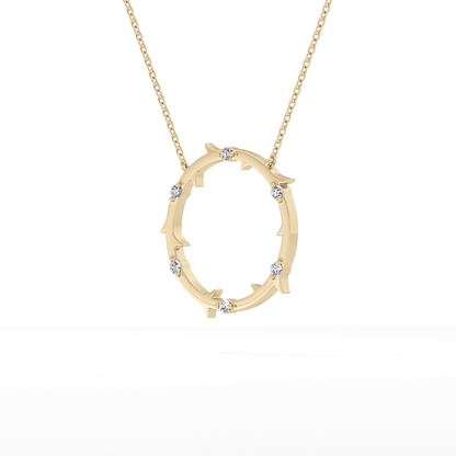 Classic 0.09 TCW Round Moissanite Diamond Necklace