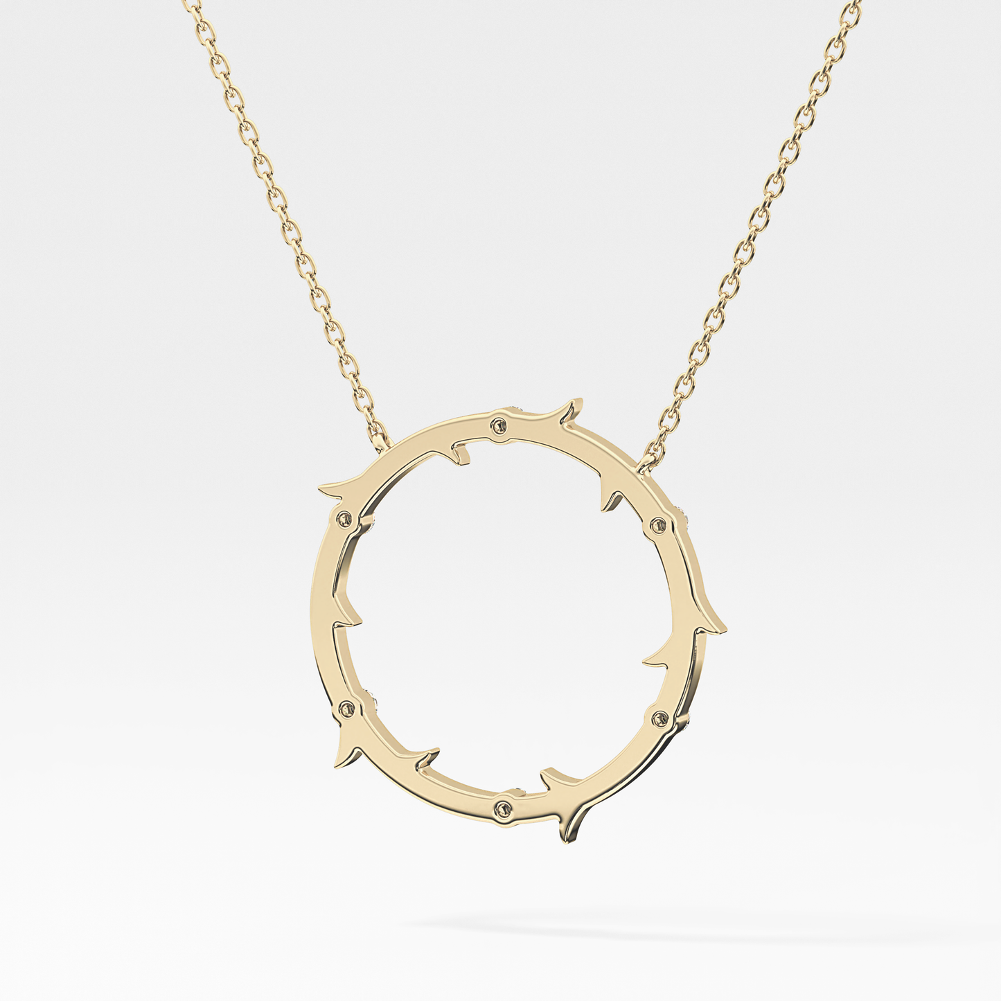 Classic 0.09 TCW Round Moissanite Diamond Necklace