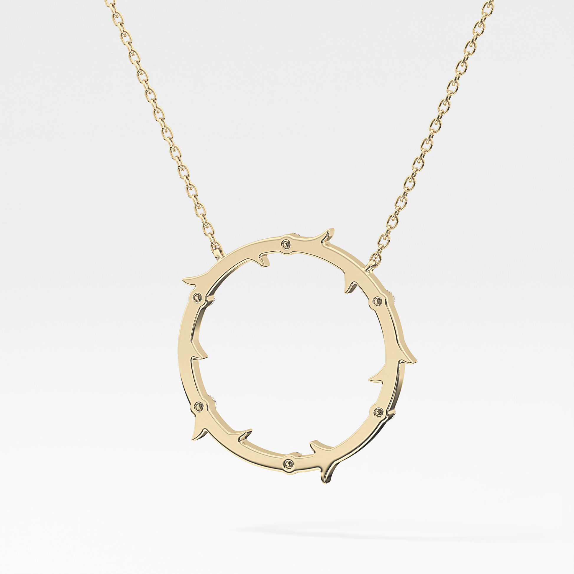Classic 0.09 TCW Round Moissanite Diamond Necklace