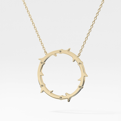 Classic 0.09 TCW Round Moissanite Diamond Necklace