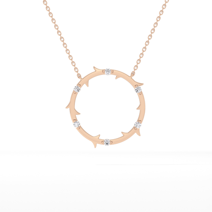 Classic 0.09 TCW Round Moissanite Diamond Necklace