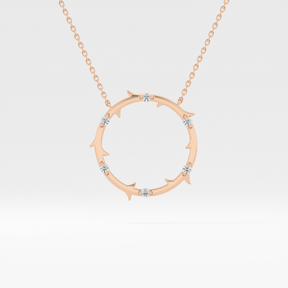 Classic 0.09 TCW Round Moissanite Diamond Necklace