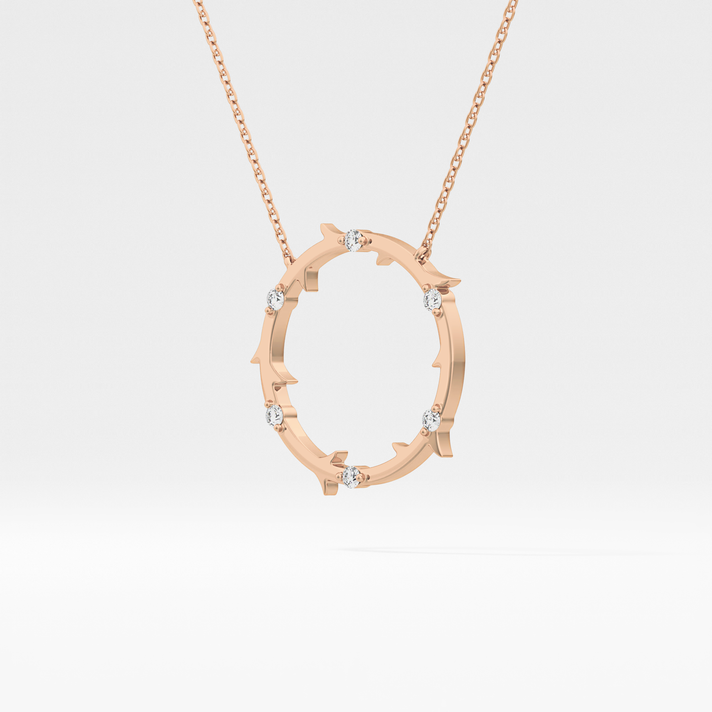 Classic 0.09 TCW Round Moissanite Diamond Necklace