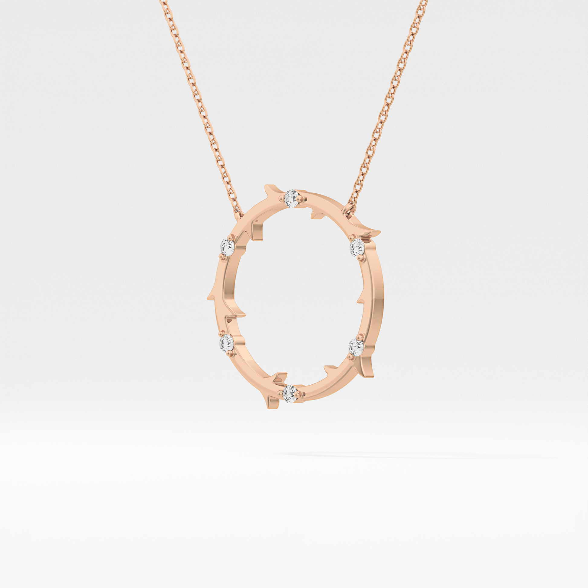 Classic 0.09 TCW Round Moissanite Diamond Necklace