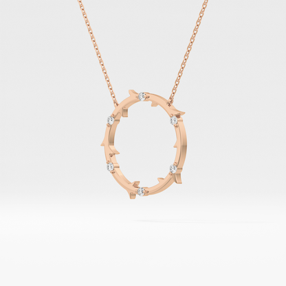 Classic 0.09 TCW Round Moissanite Diamond Necklace