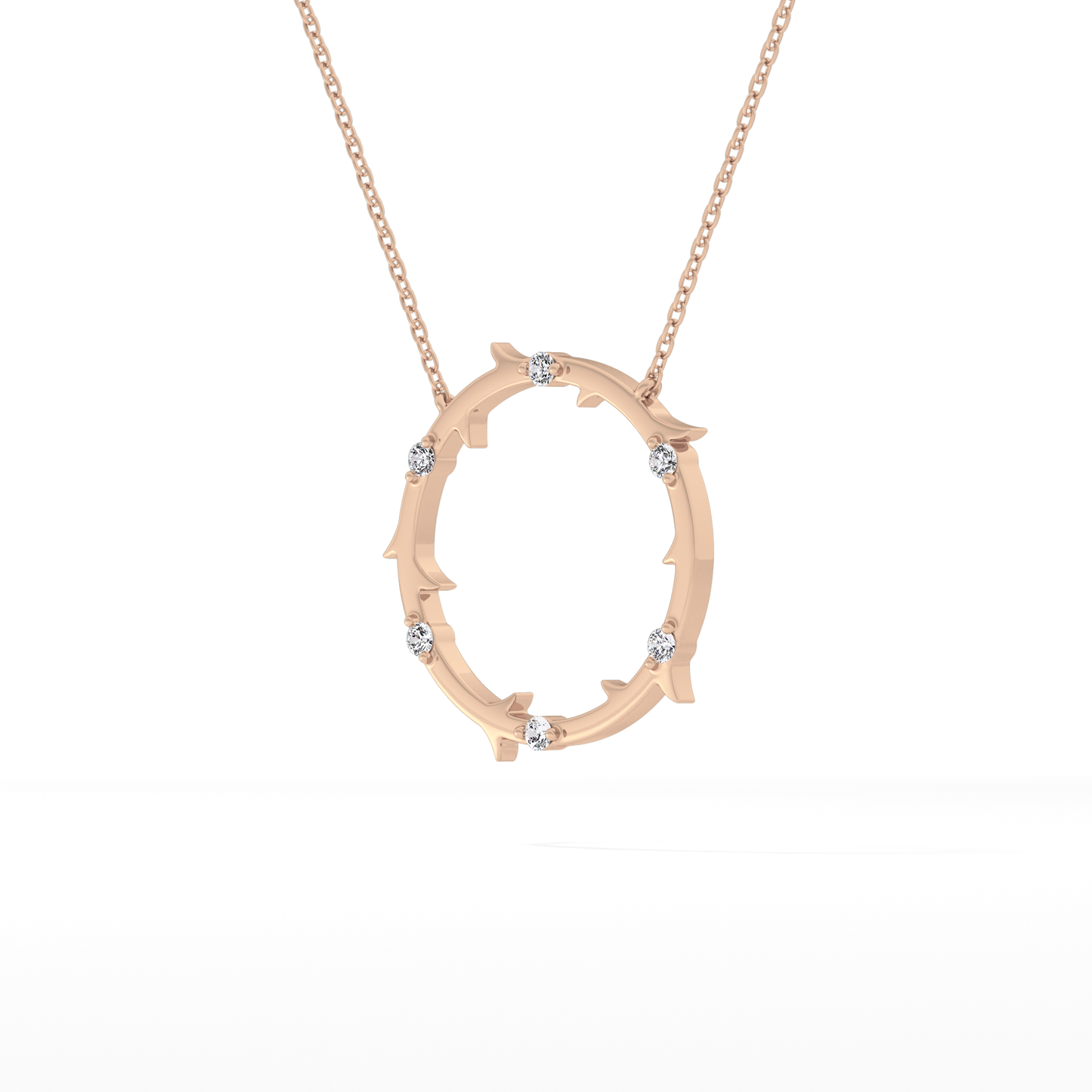 Classic 0.09 TCW Round Moissanite Diamond Necklace