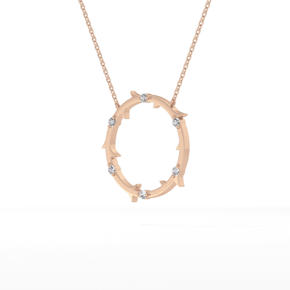 Classic 0.09 TCW Round Moissanite Diamond Necklace