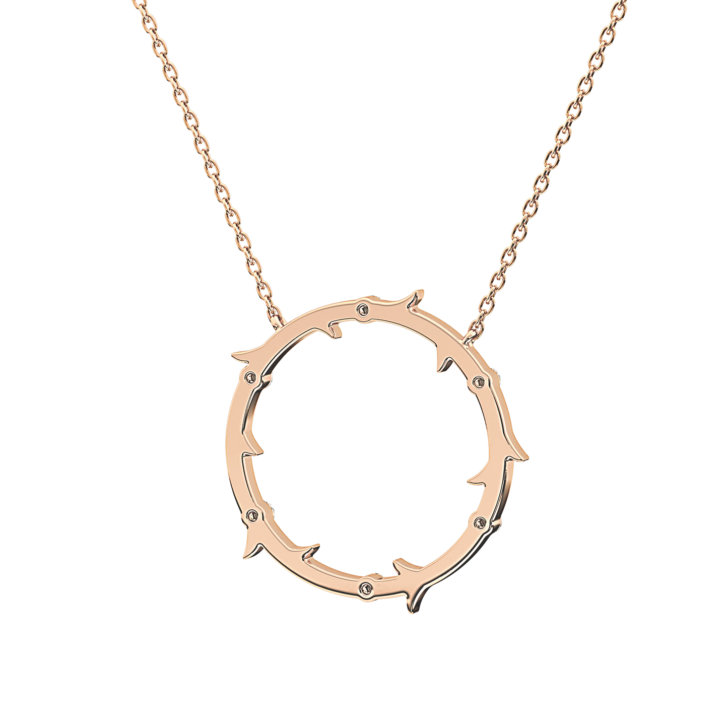 Classic 0.09 TCW Round Moissanite Diamond Necklace