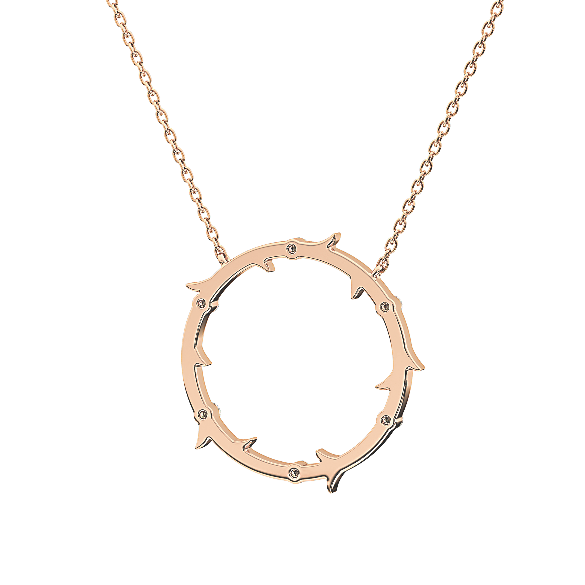Classic 0.09 TCW Round Moissanite Diamond Necklace