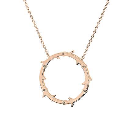 Classic 0.09 TCW Round Moissanite Diamond Necklace