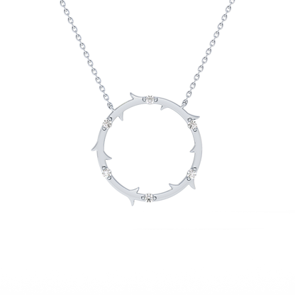 Classic 0.09 TCW Round Moissanite Diamond Necklace