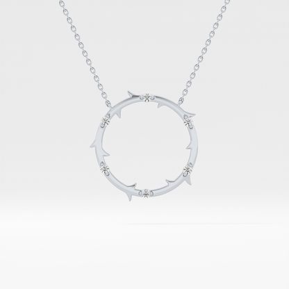 Classic 0.09 TCW Round Moissanite Diamond Necklace