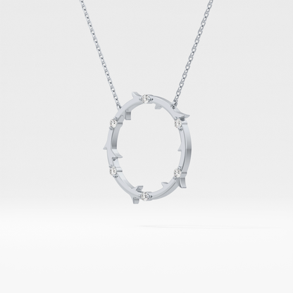 Classic 0.09 TCW Round Moissanite Diamond Necklace