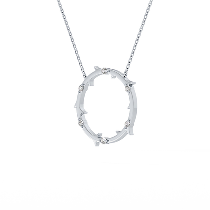 Classic 0.09 TCW Round Moissanite Diamond Necklace