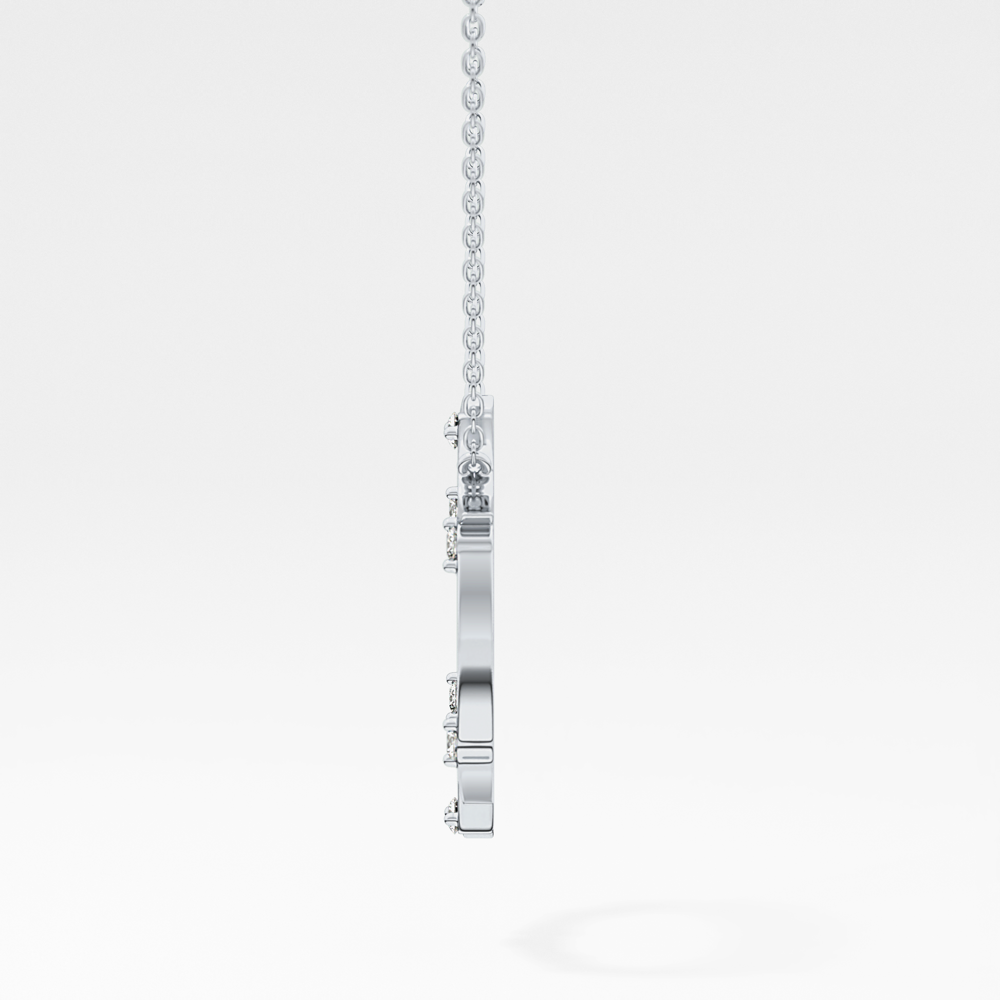 Classic 0.09 TCW Round Moissanite Diamond Necklace