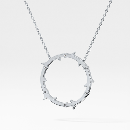 Classic 0.09 TCW Round Moissanite Diamond Necklace