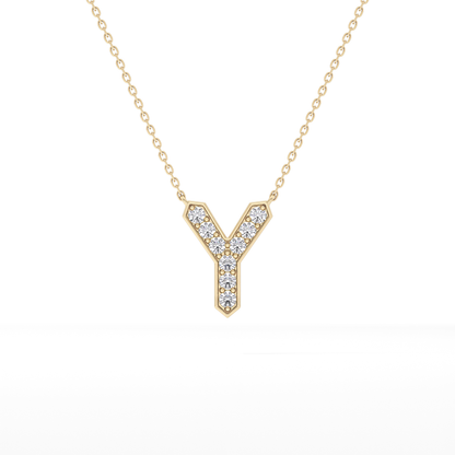 Classic 0.23 TCW Round Y Shaped Moissanite Diamond Necklace