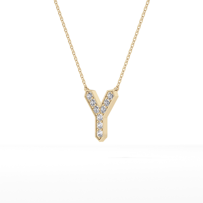 Classic 0.23 TCW Round Y Shaped Moissanite Diamond Necklace