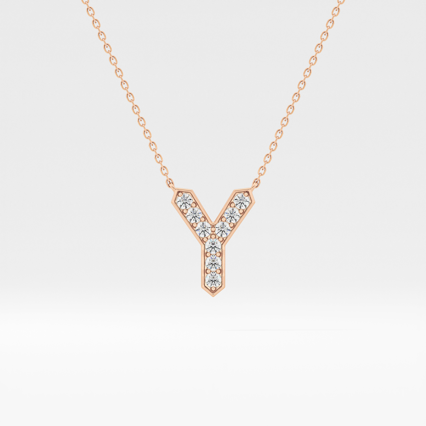 Classic 0.23 TCW Round Y Shaped Moissanite Diamond Necklace
