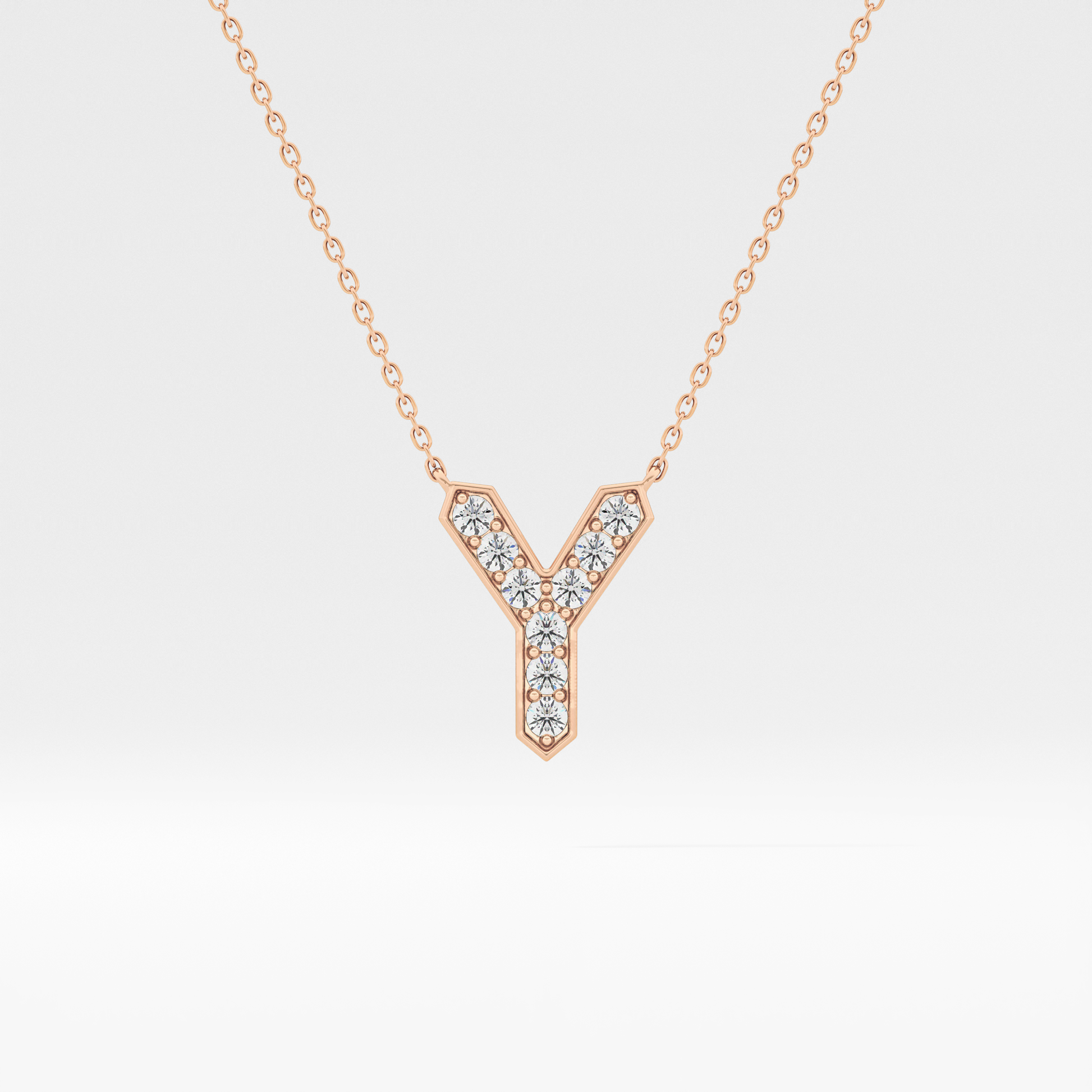Classic 0.23 TCW Round Y Shaped Moissanite Diamond Necklace
