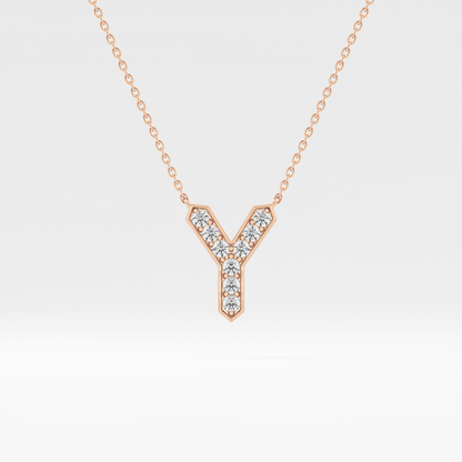 Classic 0.23 TCW Round Y Shaped Moissanite Diamond Necklace